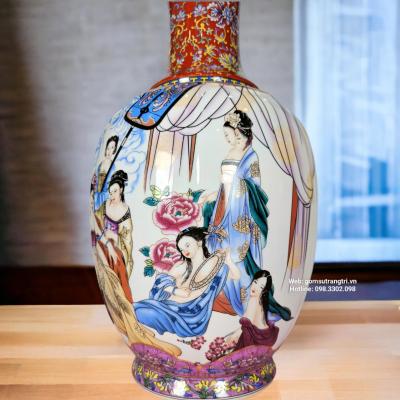 BÌNH SỨ THẬP NHỊ TIÊN CÔ – Một sản phẩm đẹp xuất sắc của nhà Gốm Sứ Trang Trí